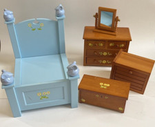 Móveis de quarto Angelina bailarina cama azul cômoda de madeira, espelho no peito LEIA comprar usado  Enviando para Brazil