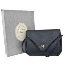 Bolsa de ombro CHRISTIAN DIOR logotipo favo de mel PVC couro azul marinho GHW 61KA840 comprar usado  Enviando para Brazil