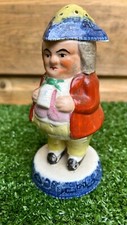 SUPERB INÍCIO DO SÉCULO XIX. FIGURA STAFFORDSHIRE TOBY POTE DE PIMENTA DECORAÇÃO SALGUEIRO AZUL c1820 comprar usado  Enviando para Brazil