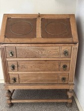 Oak bureau for sale  OSWESTRY
