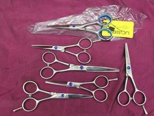 Lote de 6 peças tesouras de corte para cabeleireiro profissional JASON 440C JS-4.0 5.5, usado comprar usado  Enviando para Brazil