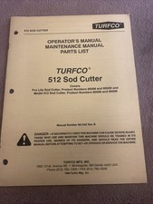 Turfco 512 sod for sale  SUDBURY
