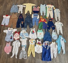 Lote 31 Roupas de Bebê Vintage Macacão de Uma Peça Macacão Infantil Juvenil Tamanhos Atacado comprar usado  Enviando para Brazil