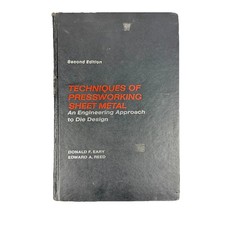 Techniques of Pressworking Sheet Metal 2nd Ed 1974 Eary Reed Die Design HC VG comprar usado  Enviando para Brazil