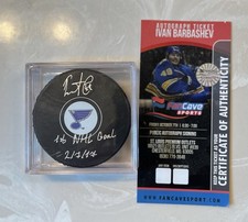 Disco de hóquei assinado Ivan Barbashev 1º gol da NHL comprar usado Disco de hóquei assinado Ivan Barbashev 1º gol da NHL comprar usado  Enviando para Brazil