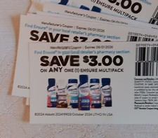 Ensure coupons 3.00 for sale  Lansing