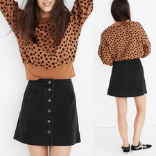 Saia jeans Madewell Metropolis Snap em preto Rawley comprar usado  Enviando para Brazil