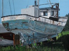 Arte náutica, verão, barco de pesca, pintura acrílica "peixes" por N.E.Thompson comprar usado  Enviando para Brazil