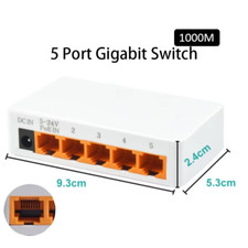 Switch de Ethernet Gigabit Kuwfi 5/8 Portas Hub RJ45 Rápido Internet 10/100/1000Mbps comprar usado  Enviando para Brazil