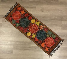 Corredor de mesa vintage mexicano bordado floral Chiapas feito à mão Guatemala 47x16 comprar usado  Enviando para Brazil