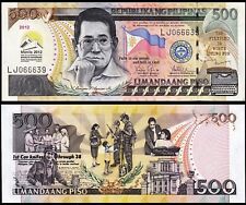 Filipinas 500 Piso 2012, UNC, Comemorativo, MANILA 2012, P-214b comprar usado  Enviando para Brazil