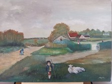 Peinture huile ancienne d'occasion  Morlaix