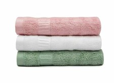 Usado, Toalha de rosto absorvente, pacote ultra macio de 3 (verde, rosa, branco) comprar usado  Enviando para Brazil