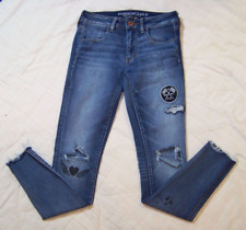 Jeans jeans American Eagle Outfitters desgastado - Tamanho 2 Reg, usado comprar usado  Enviando para Brazil