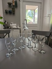 Óculos transparentes vintage com gravura em raposa (2 cada) 3 tamanhos e decantador - 7 peças no total comprar usado  Enviando para Brazil