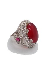 Ruby stone silver for sale  BATLEY