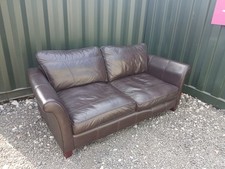 Brown leather sofa for sale  MANCHESTER