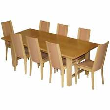 MESA DE JANTAR HABITAT CARVALHO INGLÊS RRP £ 9.600 E 8 CADEIRAS DE JANTAR DE COURO POTOCCO comprar usado  Enviando para Brazil