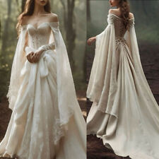 Vestidos de noiva vintage fora do ombro com apliques de renda com capuz vestidos de noiva, usado comprar usado  Enviando para Brazil