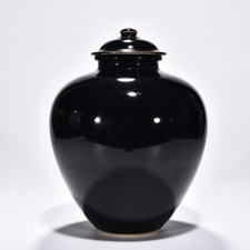 10,6" porcelana antiga antiga dinastia tang forno xing porcelana esmalte preto boca pote, usado comprar usado  Enviando para Brazil