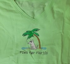 Camiseta Paws 4 Florida Teddy the Dog Green *100% doação 2 cura câncer K9 comprar usado  Enviando para Brazil