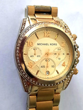 Relógio de quartzo unissex Michael Kors com moldura de cristal #MK-5166 sn# 111107, usado comprar usado Relógio de quartzo unissex Michael Kors com moldura de cristal #MK-5166 sn# 111107, usado comprar usado  Enviando para Brazil