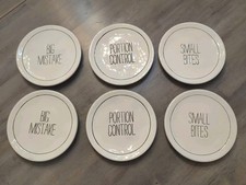 Lote de 6 pratos de lanche Hors d'oeuvres torta de lama cerâmica pequenas mordidas 5" redondas comprar usado  Enviando para Brazil