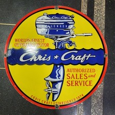 Placa de esmalte de porcelana Chris-craft 28 x 28 polegadas comprar usado  Enviando para Brazil