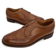 Sapatos sociais masculinos Polo Ralph Lauren Moseley couro ponta das asas oxfords com cadarço 12D, usado comprar usado  Enviando para Brazil