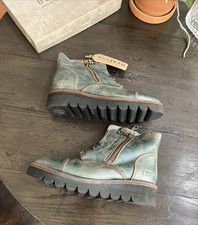 Botas plataforma acolchoada Bed Stu femininas couro azul escuro azul-petróleo Bonnie tamanho 9 novas com etiquetas comprar usado  Enviando para Brazil
