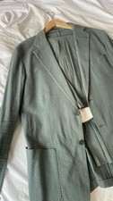 Italian seersucker green for sale  LONDON