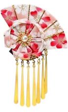 Kanzashi quimono enfeites de cabelo bastão de cabelo, franja, flores secas de noiva, ventiladores, Ar comprar usado  Enviando para Brazil