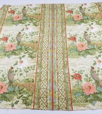 Usado, Painel cortina vintage francês chinoiserie floral e estampado em pássaros 226x196cm comprar usado  Enviando para Brazil