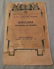 Canottaggio diploma 1936 usato  Terracina