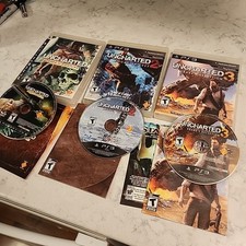 Pacote de jogos Uncharted 1, 2 e 3 Trilogy Sony Playstation 3 PS3 / Drake's Fortune comprar usado  Enviando para Brazil