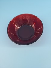 Vintage Royal Ruby Vidro Vermelho Sobremesa Tigela de Frutas Anchor Hocking Mesa de Natal, usado comprar usado  Enviando para Brazil