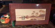 Aquarelle bassin arcachon d'occasion  Biscarrosse