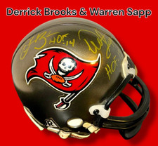 MINICAPACETE BUCCANEERS AUTOGRAFADO ASSINADO POR DERRICK BROOKS & WARREN SAPP com certificado de autenticidade comprar usado  Enviando para Brazil