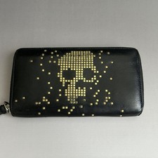 Carteira longa Alexander McQueen cravejada caveira redonda caveira comprar usado  Enviando para Brazil