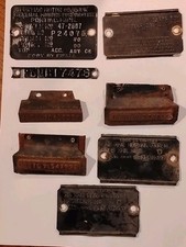 Lote de placas de etiquetas de dados vintage originais General Motors Pontiac capuz corpo da Fisher comprar usado  Enviando para Brazil
