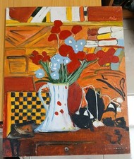 Tableau huile panneau d'occasion Tableau huile panneau d'occasion  Bardos