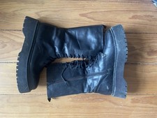 Hohe lederstiefel schwarz gebraucht kaufen  Hamburg