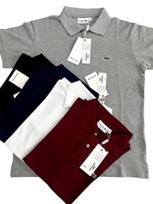 LACOSTE PIMA BAWEŁNA FABRYCZNIE NOWA GŁADKA KOSZULKA POLO Z KRÓTKIM RĘKAWEM Z KOŁNIERZEM na sprzedaż  Wysyłka do Poland