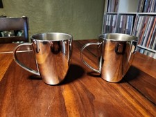 Conjunto De 2 Crate And Barrel parede dupla com isolamento de aço inoxidável 14 Oz Canecas EUC comprar usado  Enviando para Brazil