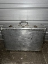 Mala de alumínio rebitada vintage art déco idade da máquina comprar usado  Enviando para Brazil