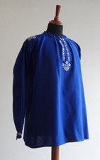 Trachtenbluse blau weiß gebraucht kaufen  Mainhausen