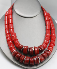 chunky necklace bead coral for sale  Trafalgar