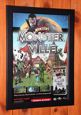 Monsterville Monster Ville PC Windows Vintage Promo Pequeno Cartaz Página de Anúncio Emoldurada comprar usado  Enviando para Brazil