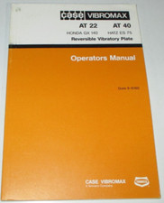 Case AT 22 & AT 40 Placa Vibratória Reversível Manual do Operador 9-15160 ORIGINAL comprar usado  Enviando para Brazil