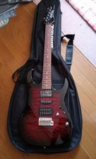 Usado, Guitarra elétrica Ibanez GRX70QA modelo acolchoado top vermelho explosão com bolsa comprar usado  Enviando para Brazil